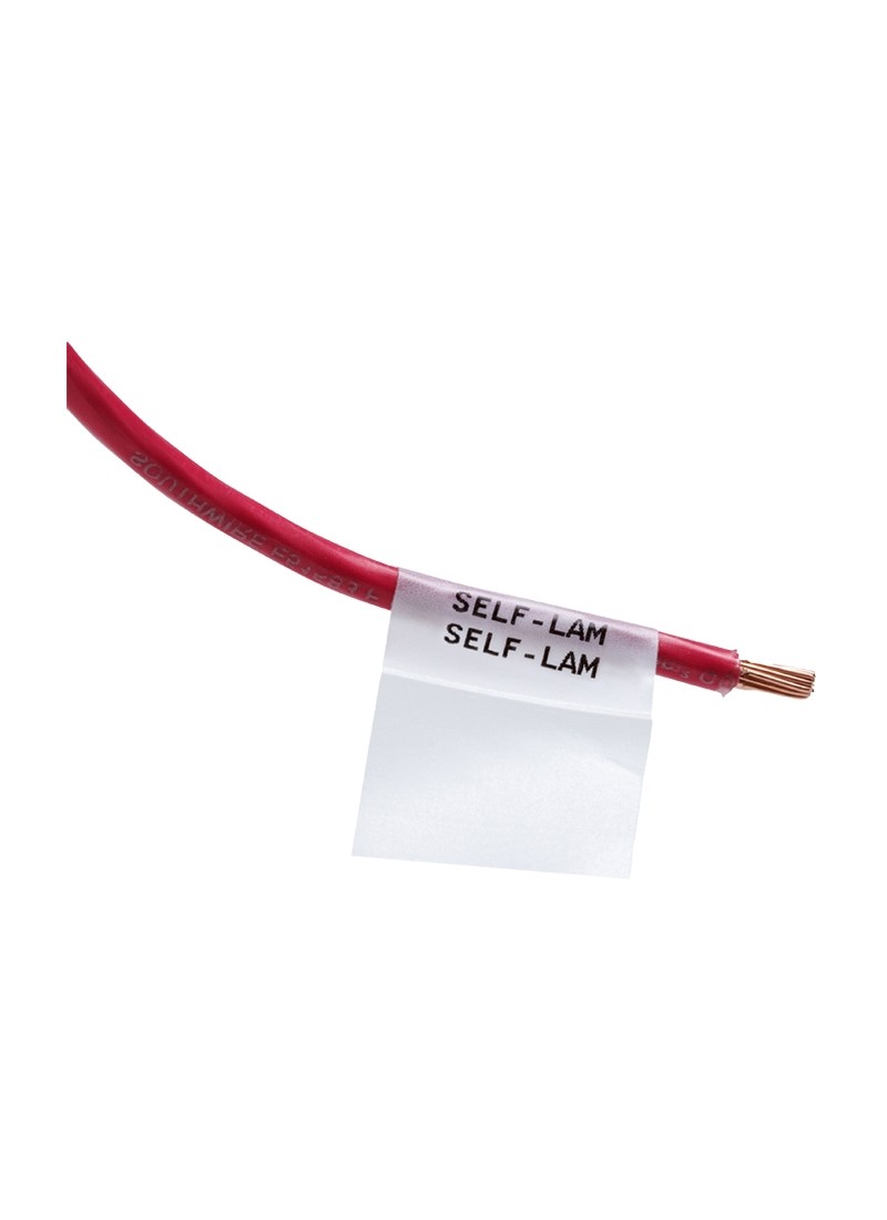 Self laminating cable label