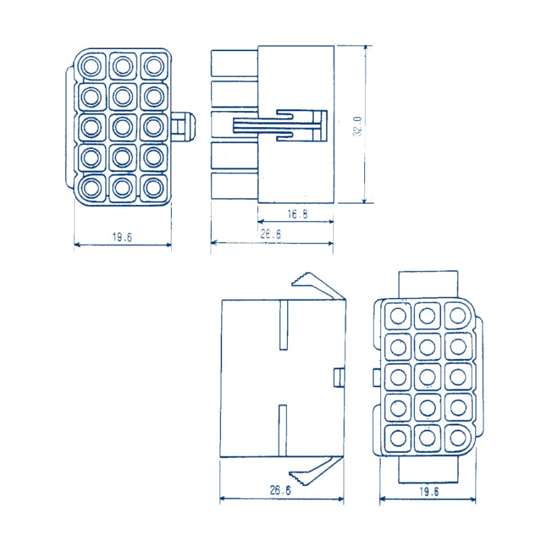 6007 Series Connector Complete Sets - 15 Pins