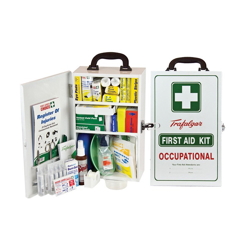 National WorkPlace First Aid Kit Wall Mount Metal Case