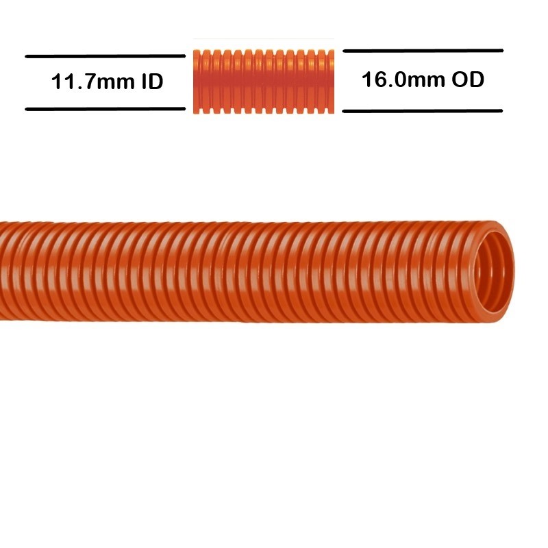Harnessflex EVO Conduit - NC, Orange, Standard Weight, PA6, NC16 - 100m