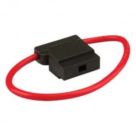 Standard Blade Fuseholder - In line with Cap & Wire