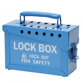 Portable Metal 13-Lock Box Blue