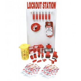 Small Lockout Station with Safety Locks