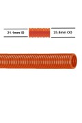 Harnessflex EVO Conduit - NC, Orange, Standard Weight, PA6, NC25 - 50m 
